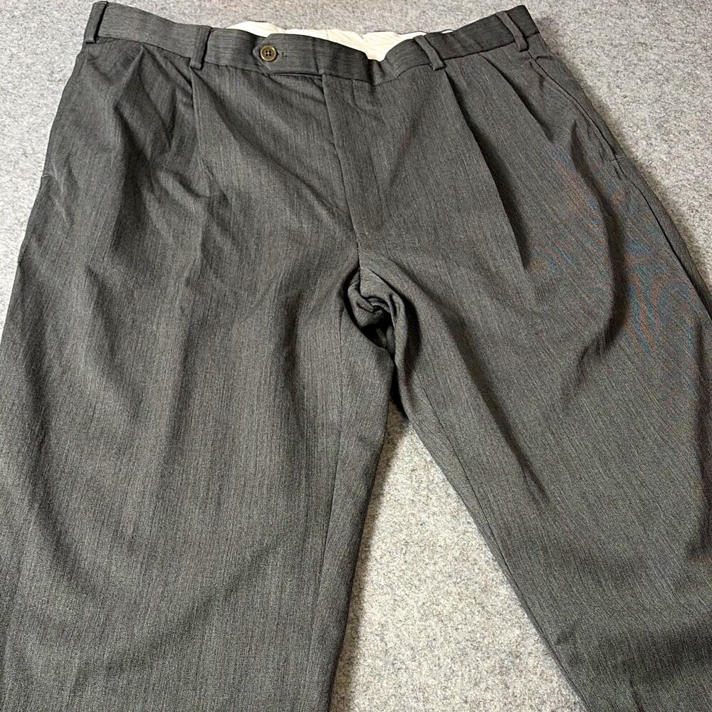 Brooks Brothers Men’s Madison Fit Gray Wool Pleated Cuffed Dress Pants 38